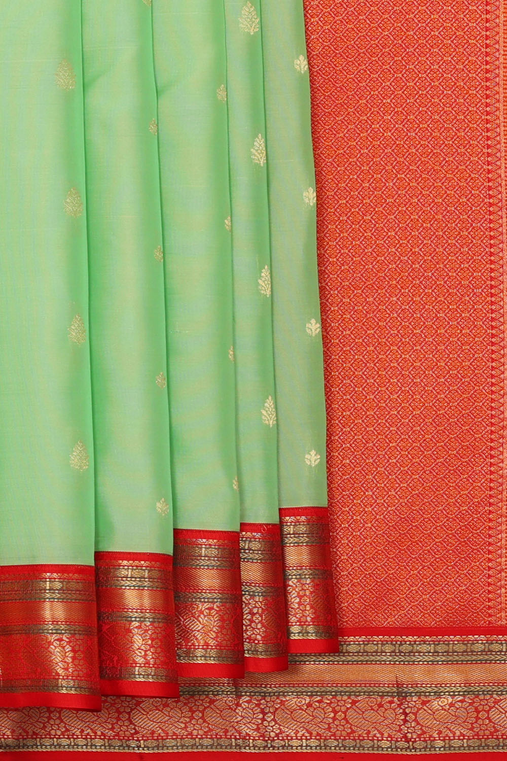 Image of Sea-Green South Silk Saree