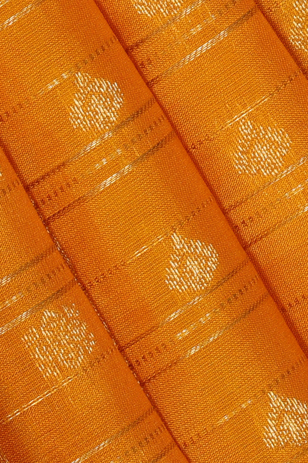 Image of Orange South Silk Kattam Saree