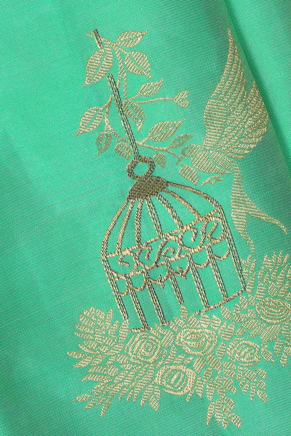 Image of Sea-Green South Silk Saree