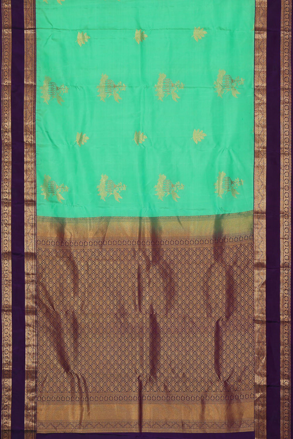 Image of Sea-Green South Silk Saree