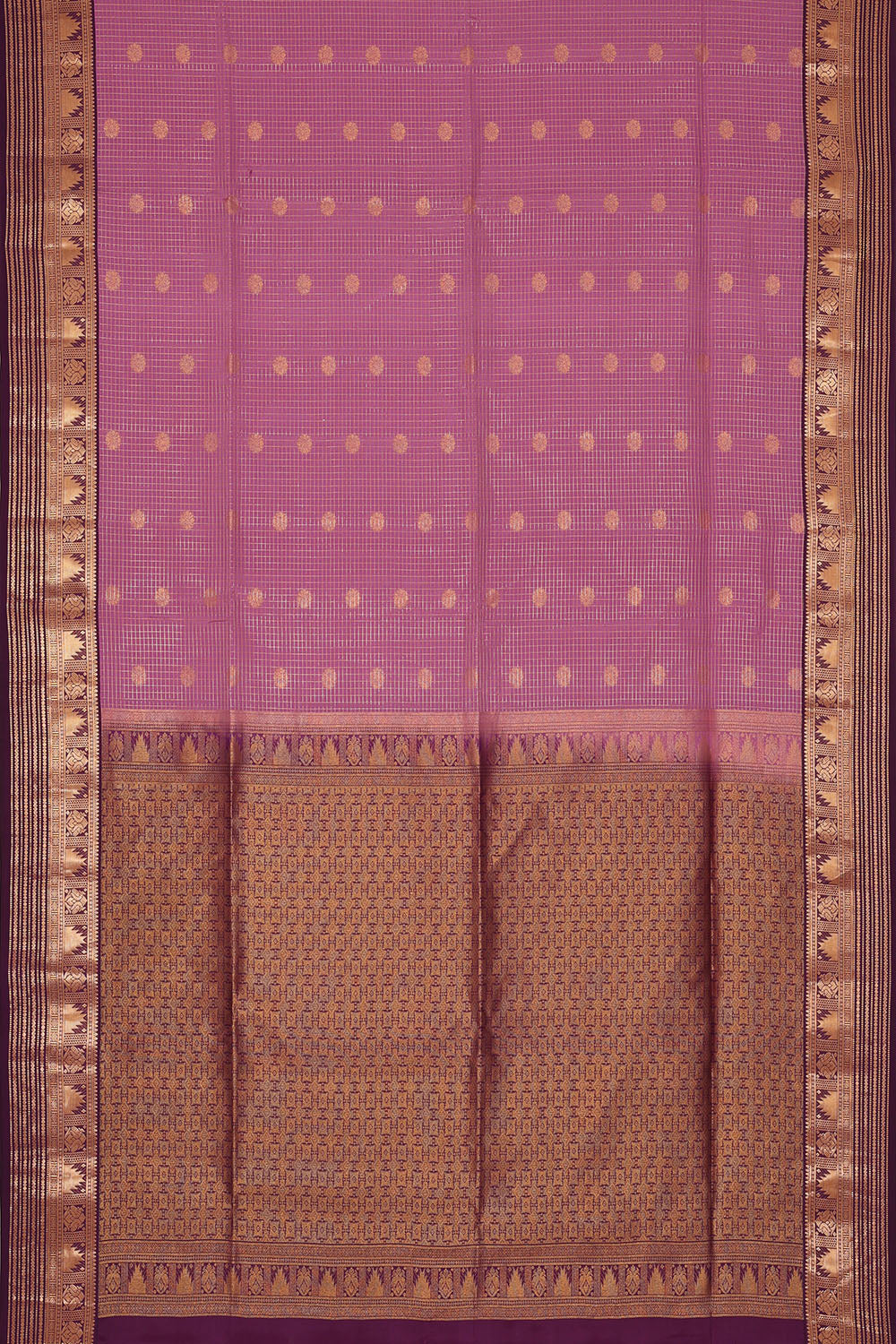 Image of Mauve-Lavender South Silk Saree
