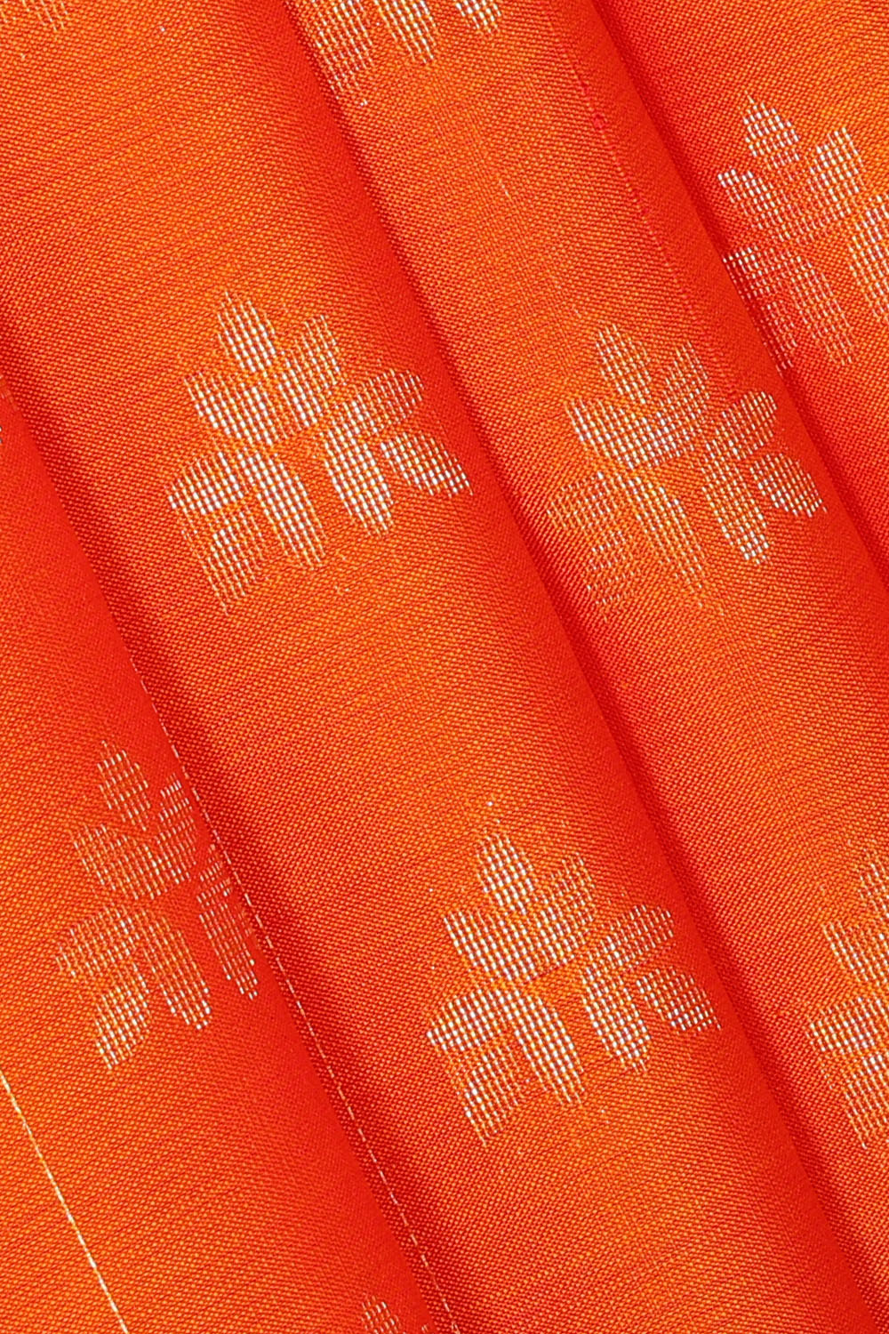 Image of Orange South Silk Saree