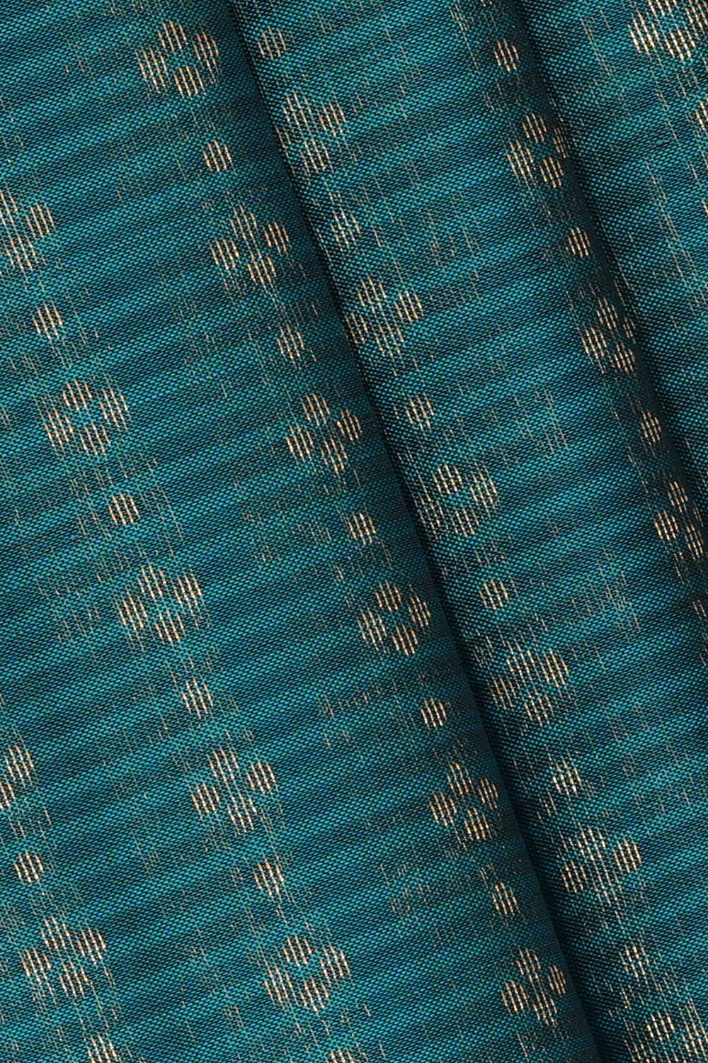 Image of Teal-Blue South Silk Saree