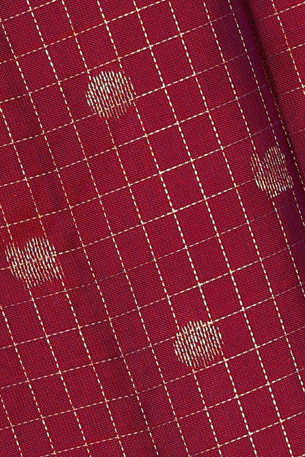 Image of Dark Maroon South Silk Kattam Saree