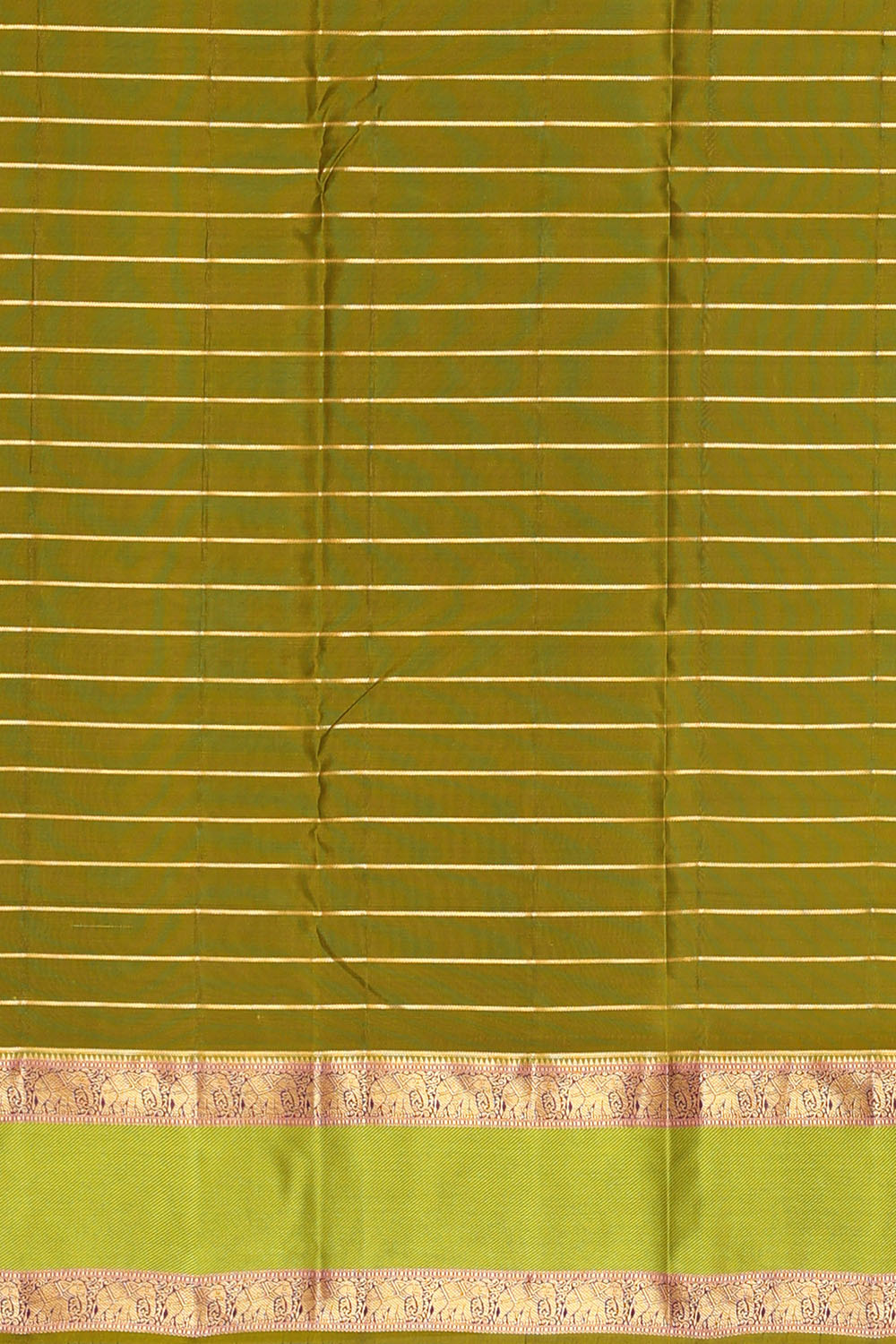 Image of Aqua-Green South Silk Kattam Saree