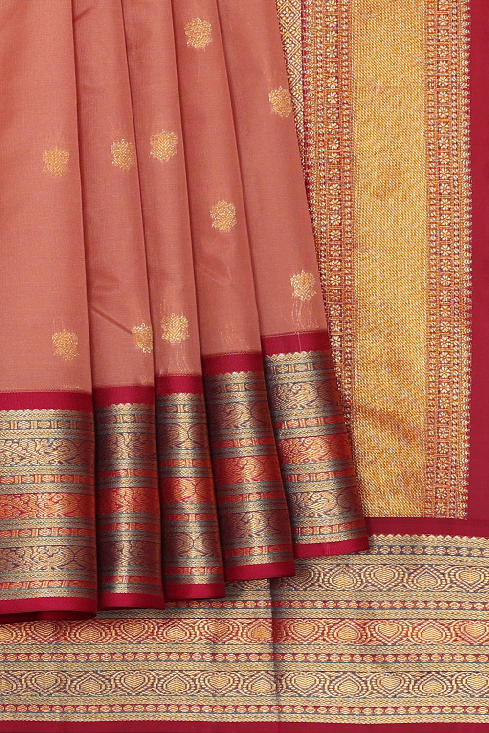 Image of Onion-Pink South Silk Saree