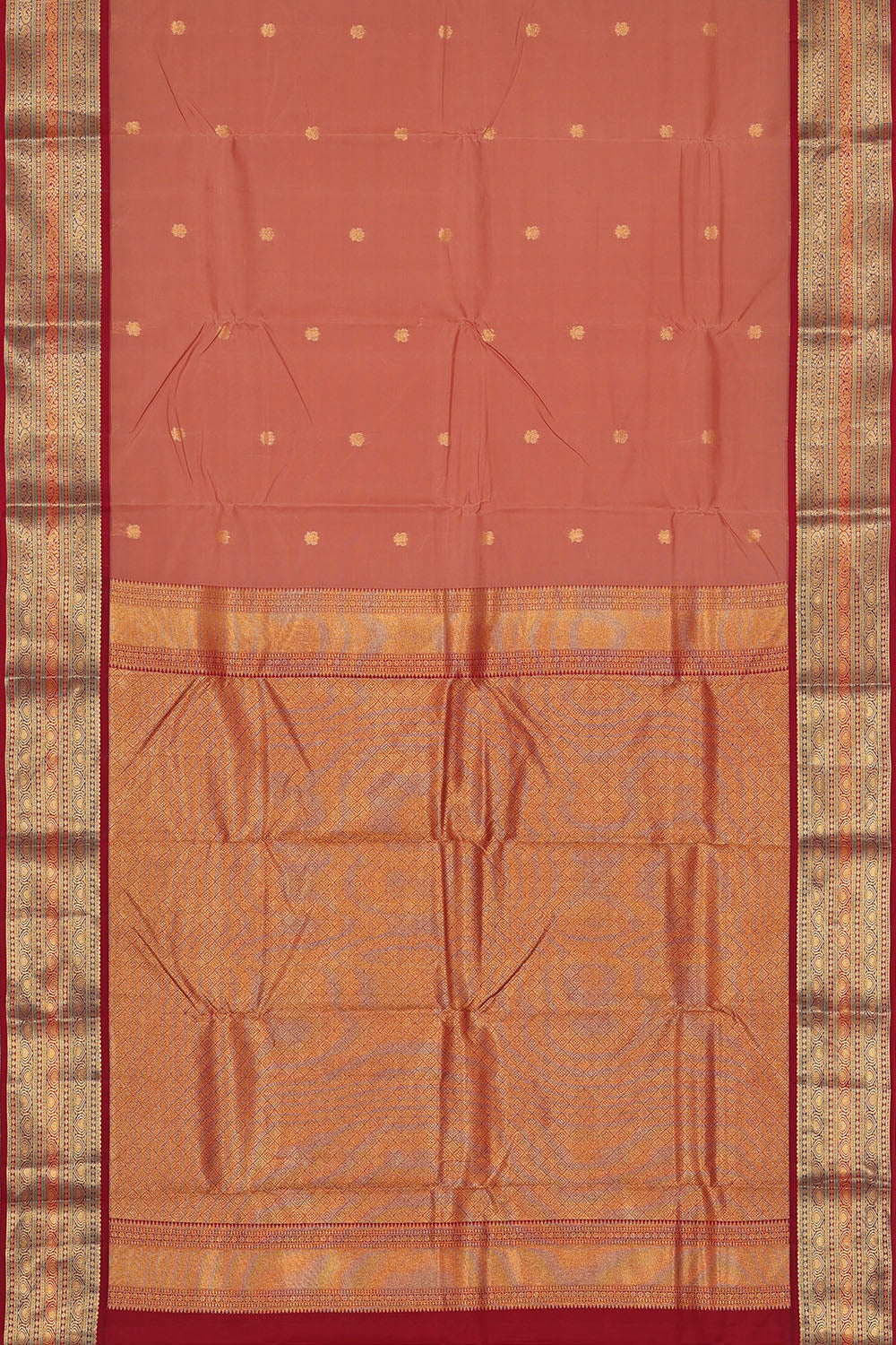 Image of Onion-Pink South Silk Saree