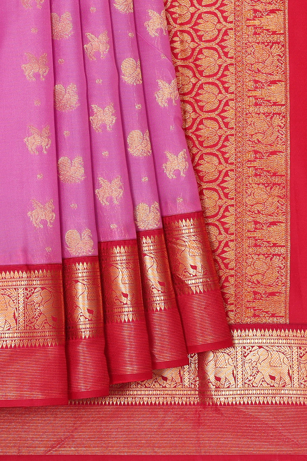 Image of Orchid Pink South Silk Saree