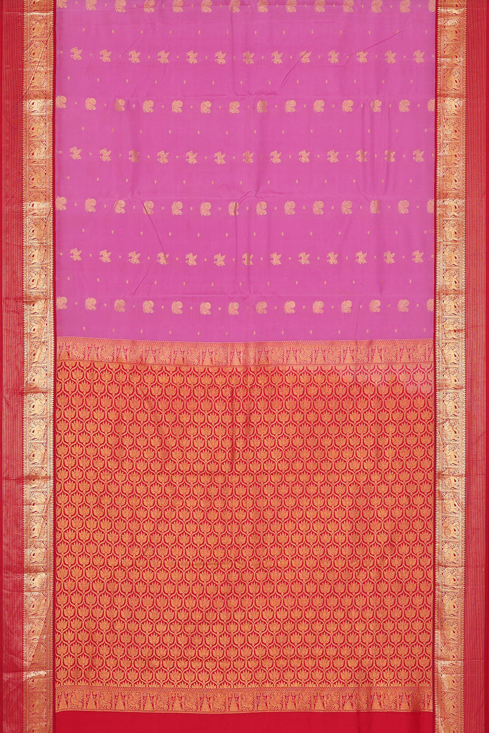 Image of Orchid Pink South Silk Saree