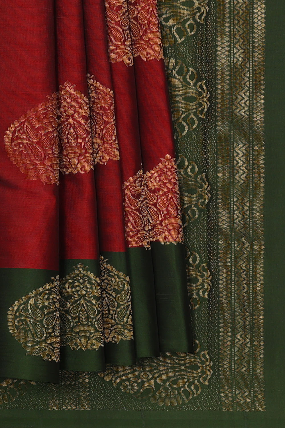 Image of Maroon South Silk Saree