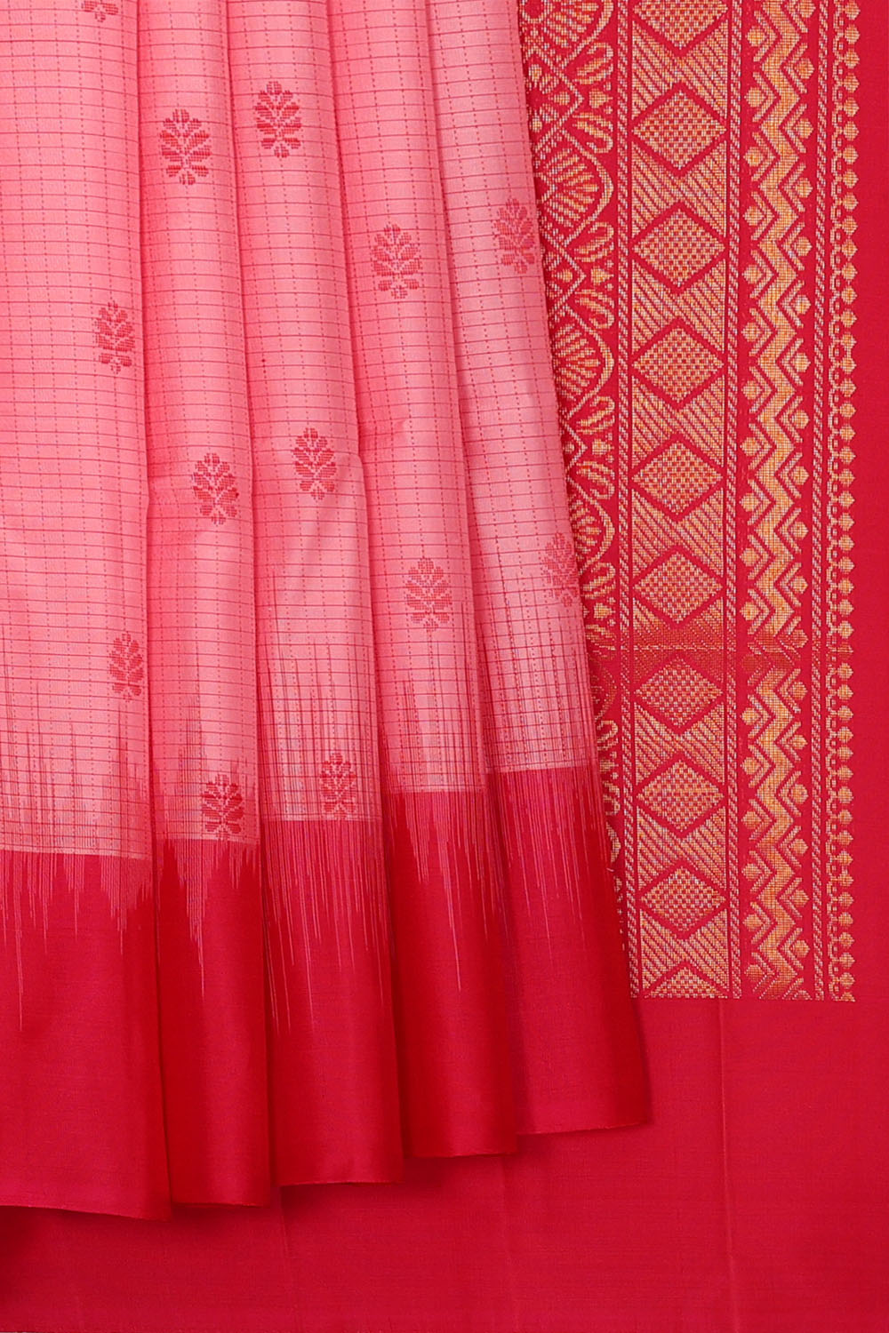 Image of Lotus-Pink South Silk Saree
