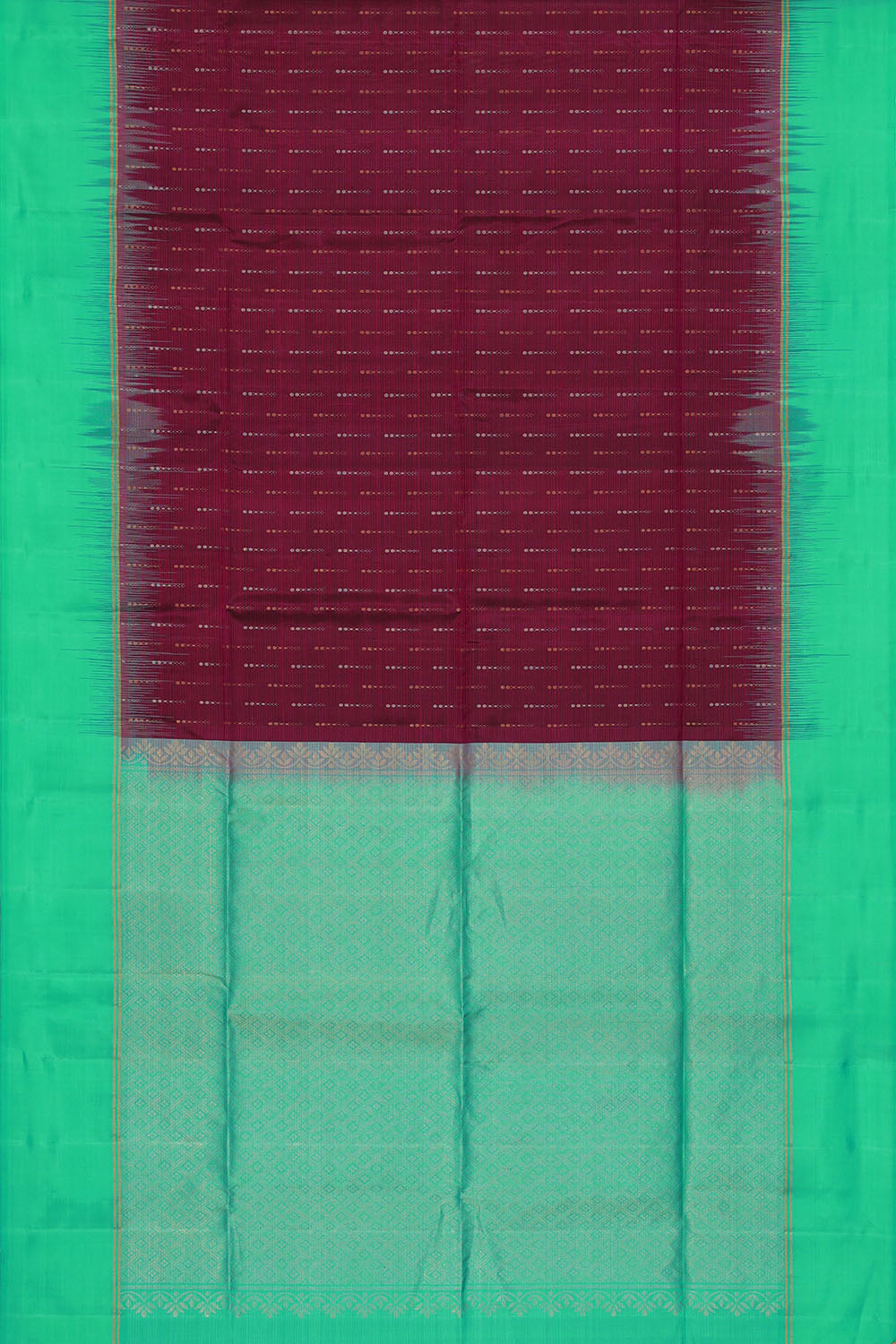 Image of plum-maroon South Silk Saree
