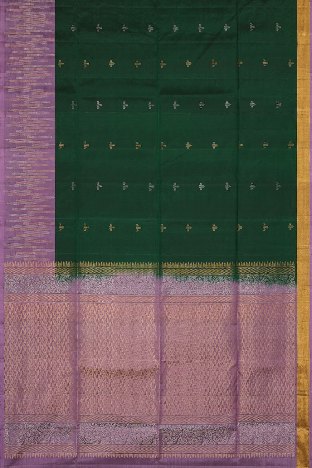 Image of Bottle-Green South Silk Saree