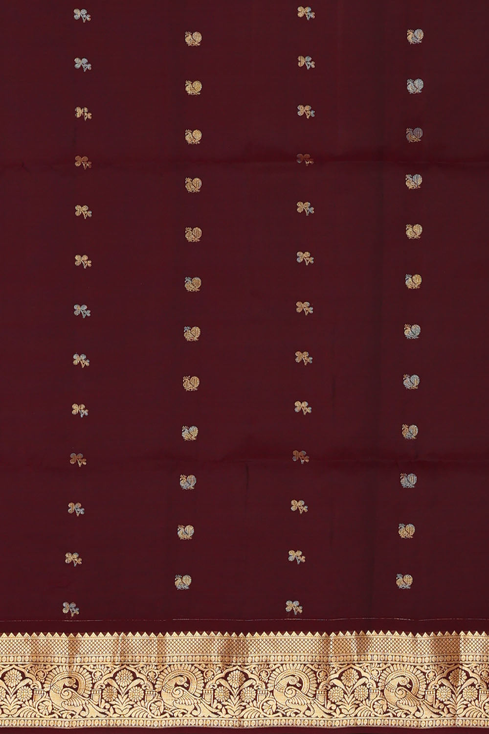 Image of Honey-Mustard South Silk Saree