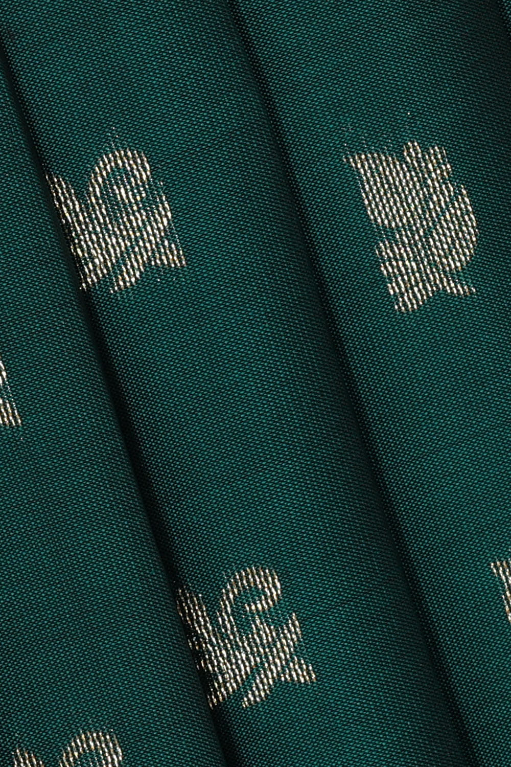 Image of Teal-Green South Silk Saree