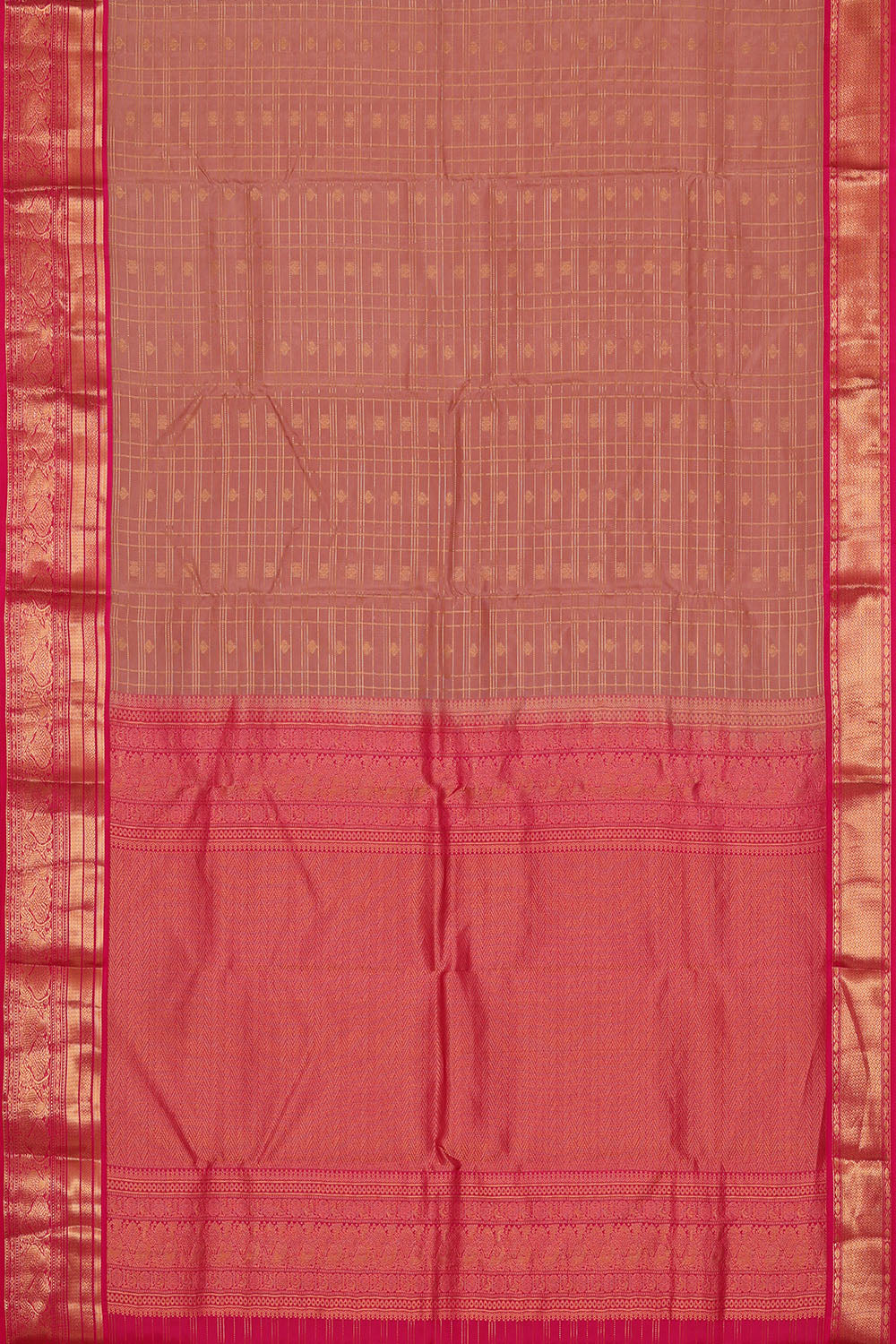 Image of Mauve South Silk Kattam Saree
