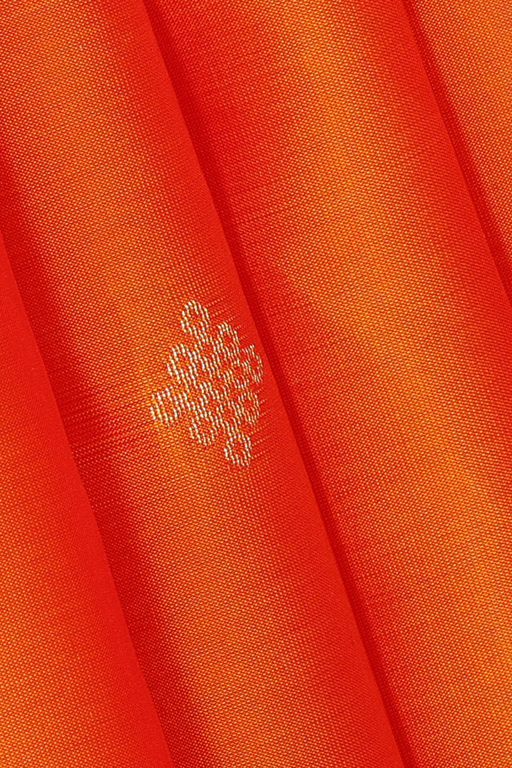 Image of Orange South Silk Saree