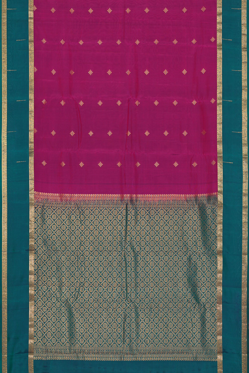 Image of Magenta-Purple South Silk Saree