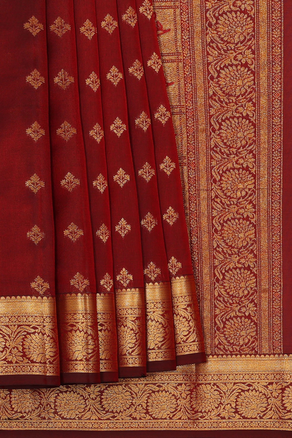 Image of Maroon South Silk Saree
