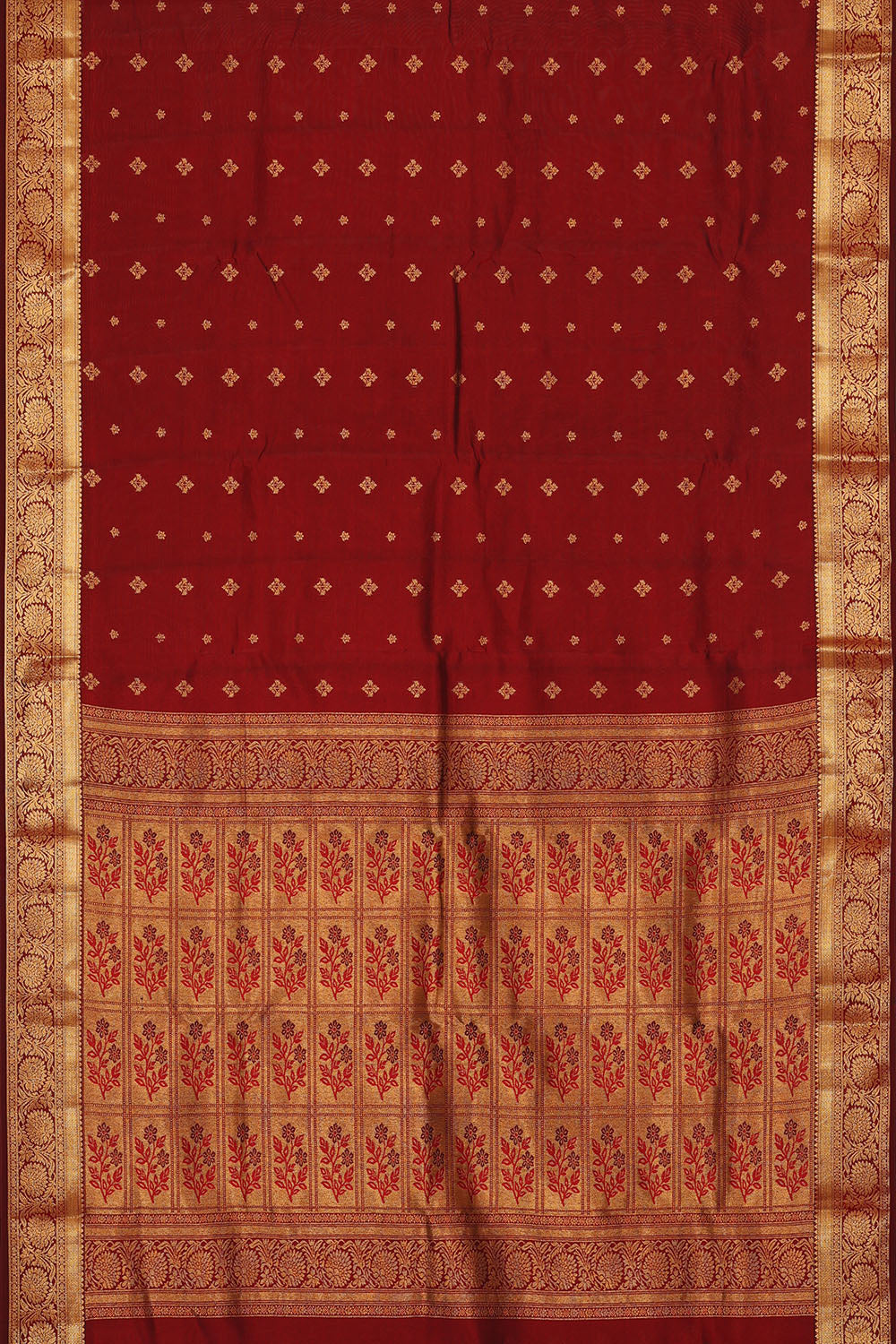 Image of Maroon South Silk Saree