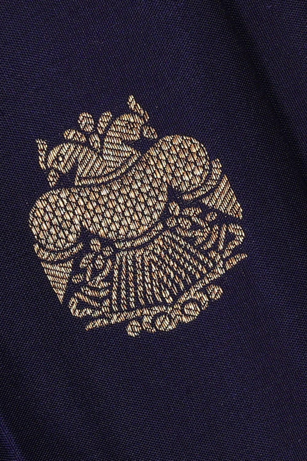 Image of Navy-Blue South Silk Saree