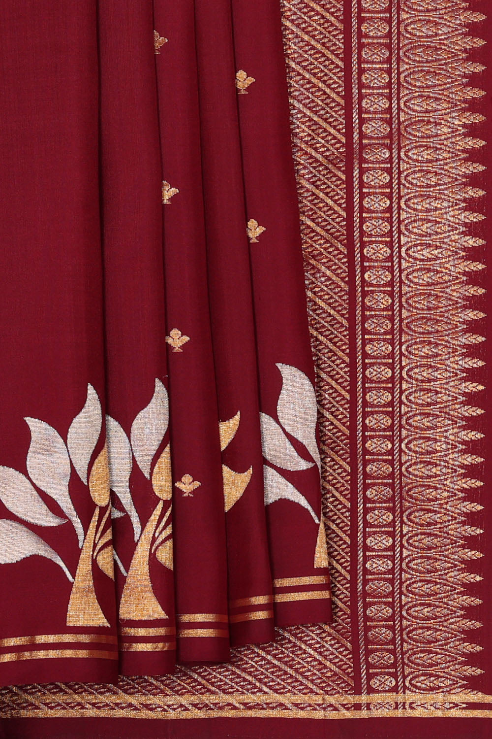 Image of Maroon South Silk Saree