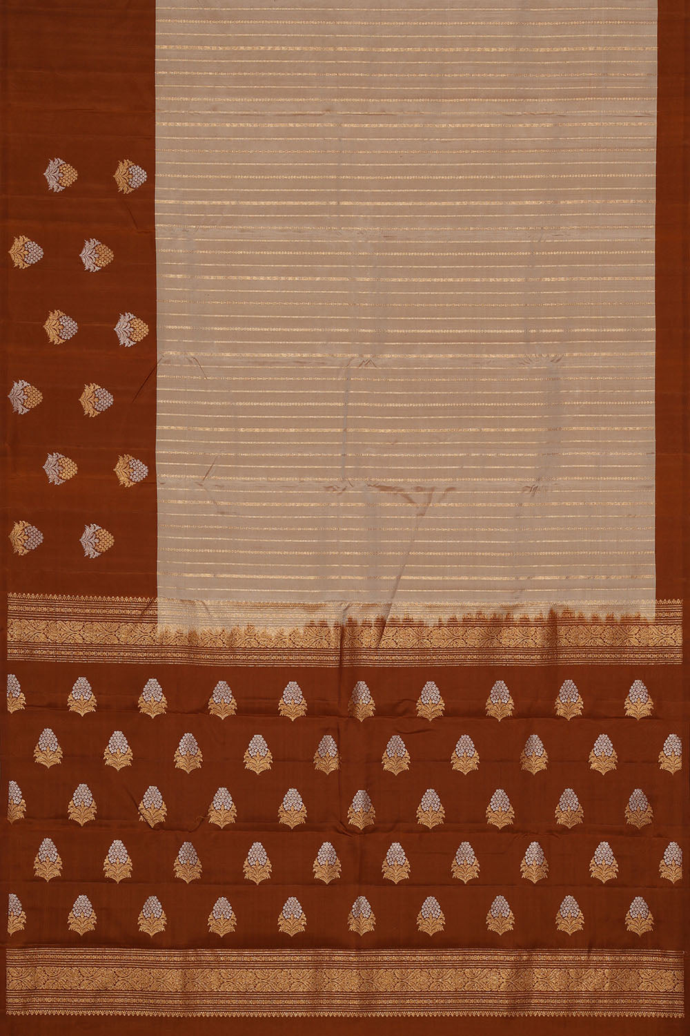 Image of Muted-Beige South Silk Saree