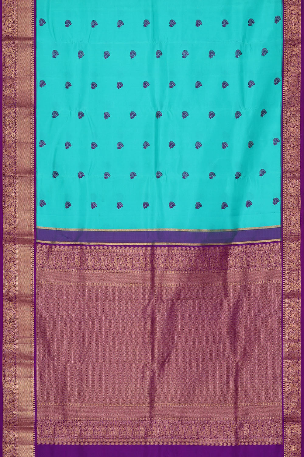 Image of Blue South Silk Saree
