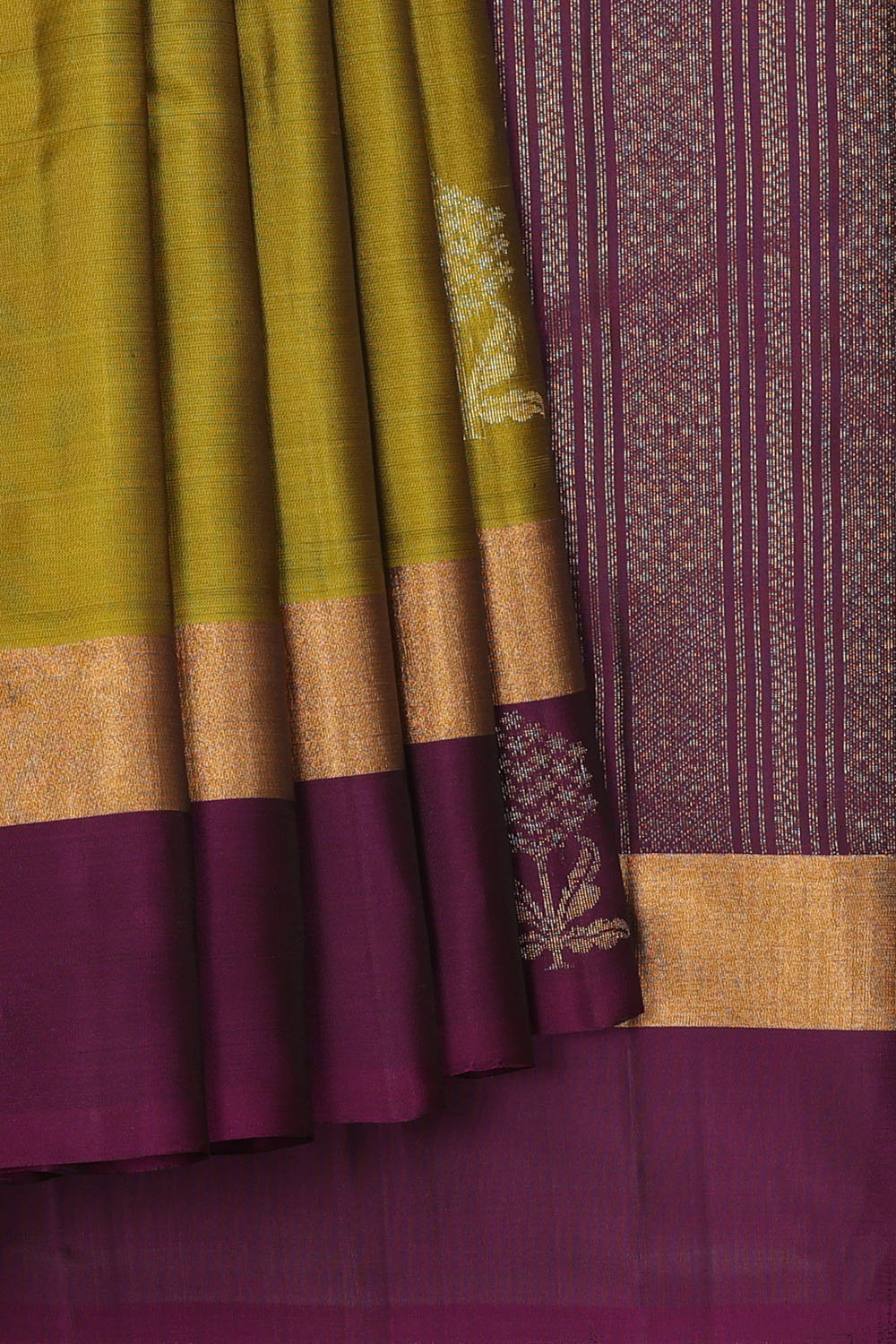 Image of Mehendi-Green South Silk Saree