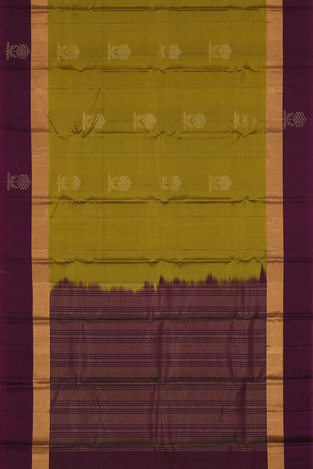 Image of Mehendi-Green South Silk Saree