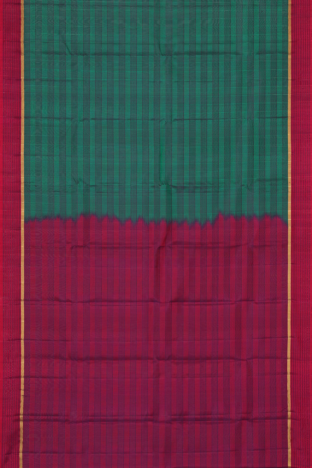 Image of Teal-Green South Silk Saree