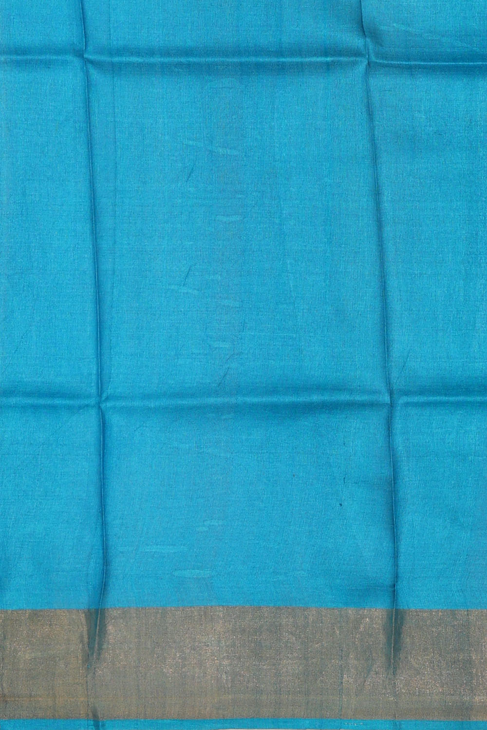 Image of Sky-Blue Desi Tussar Silk Saree