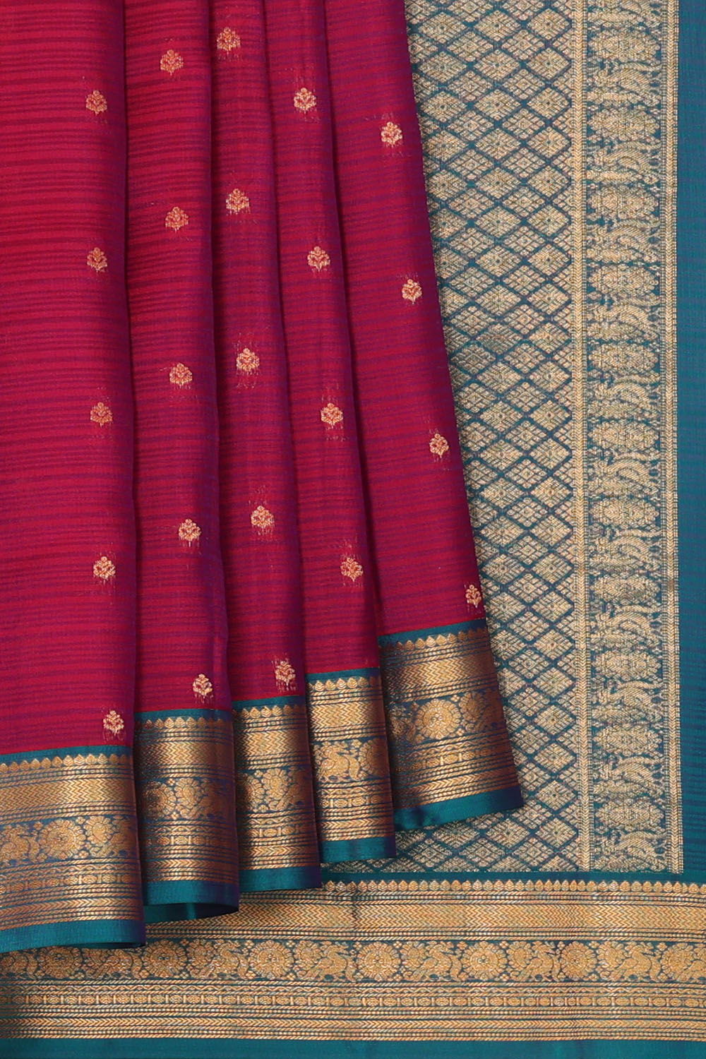Image of Plum-Purple South Silk Saree