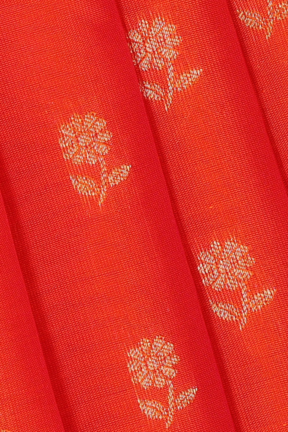 Image of Orange South Silk Saree