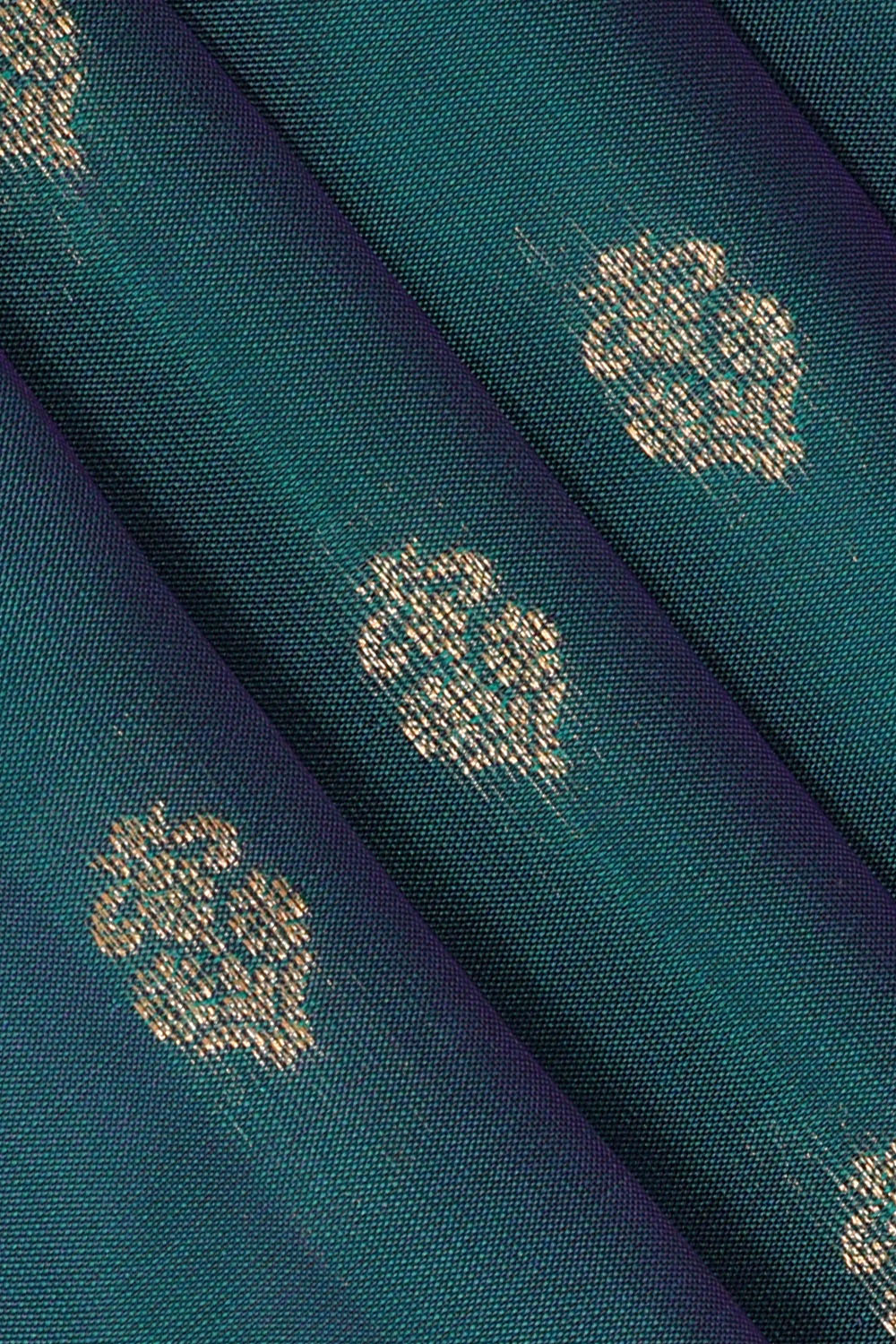 Image of Teal-Green South Silk Saree