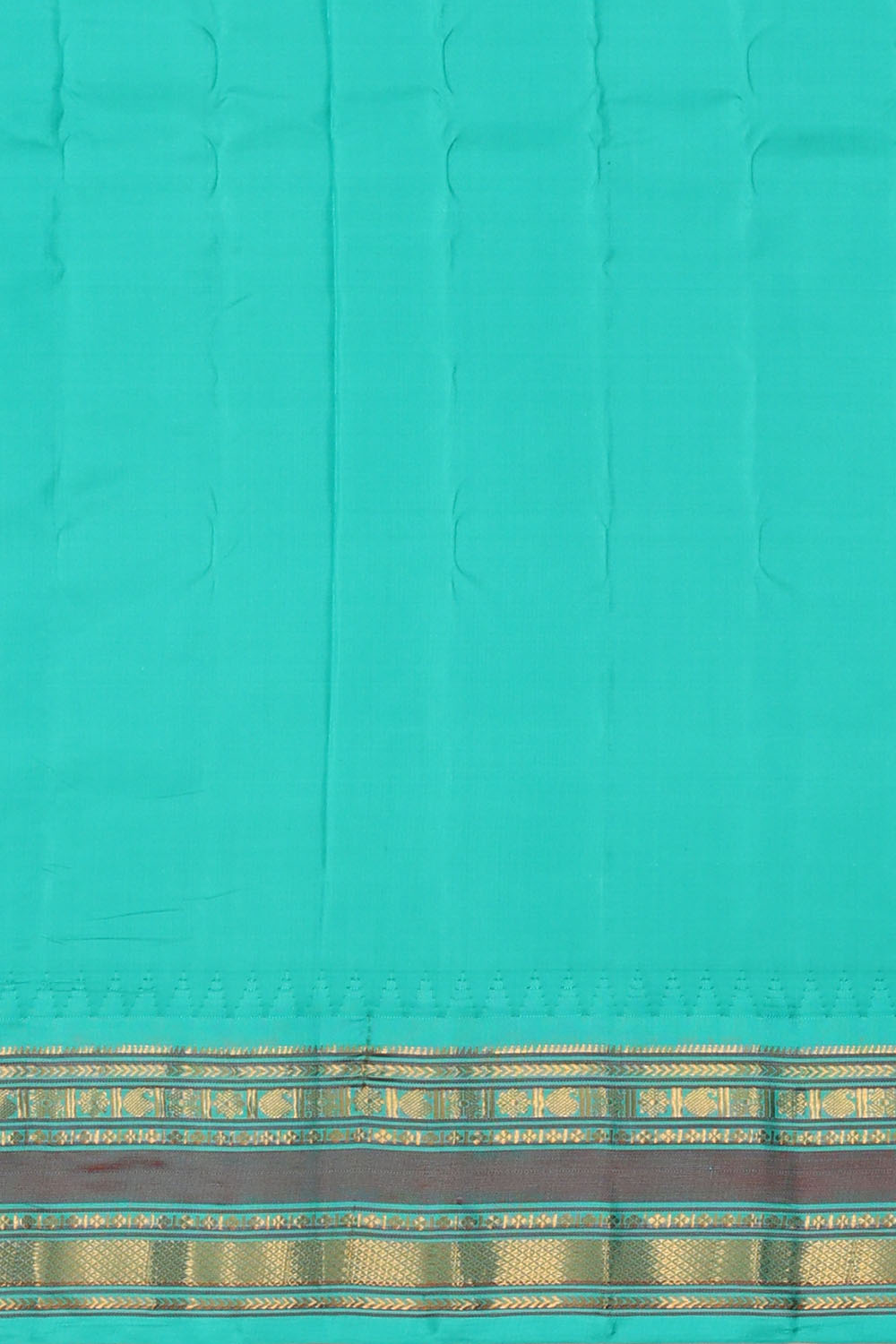 Image of Maroon Gadwal Silk Kattam Saree