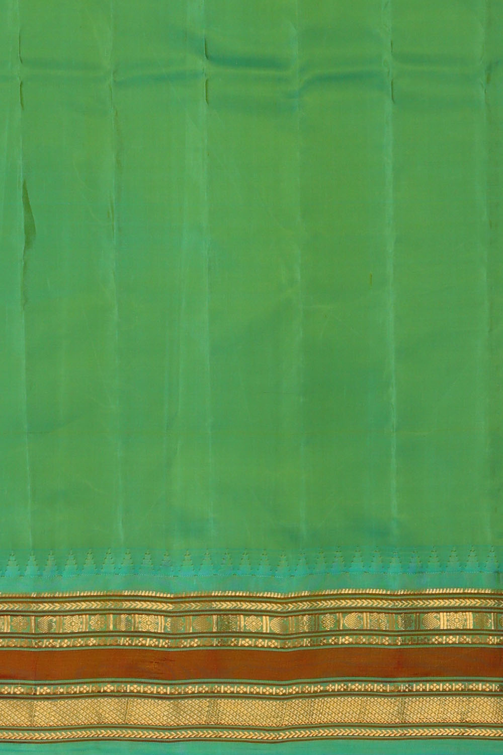 Image of Dark-Purple Gadwal Silk Kattam Saree