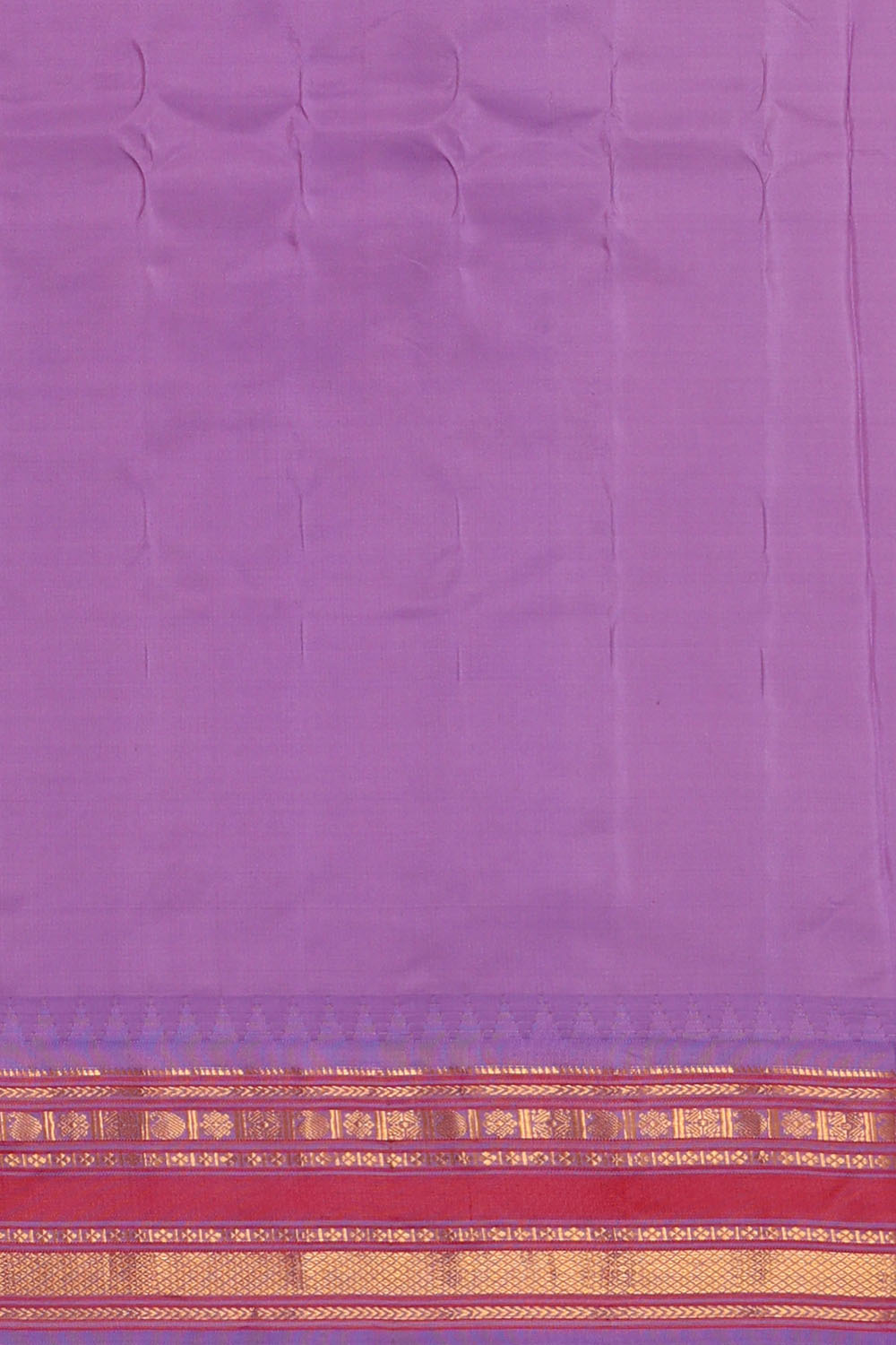 Image of Magenta-Pink Gadwal Silk Kattam Saree