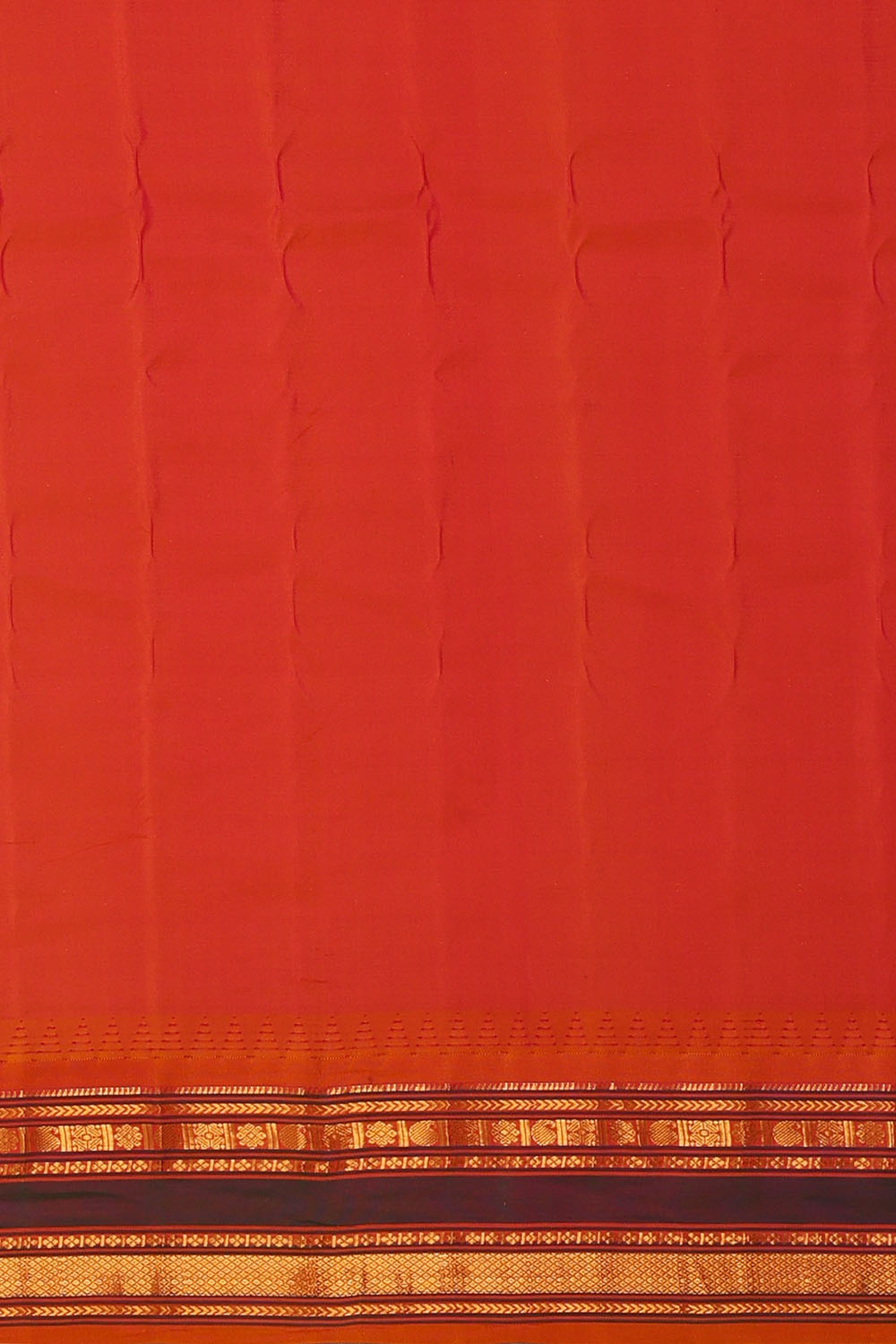 Image of Green Gadwal Silk Kattam Saree