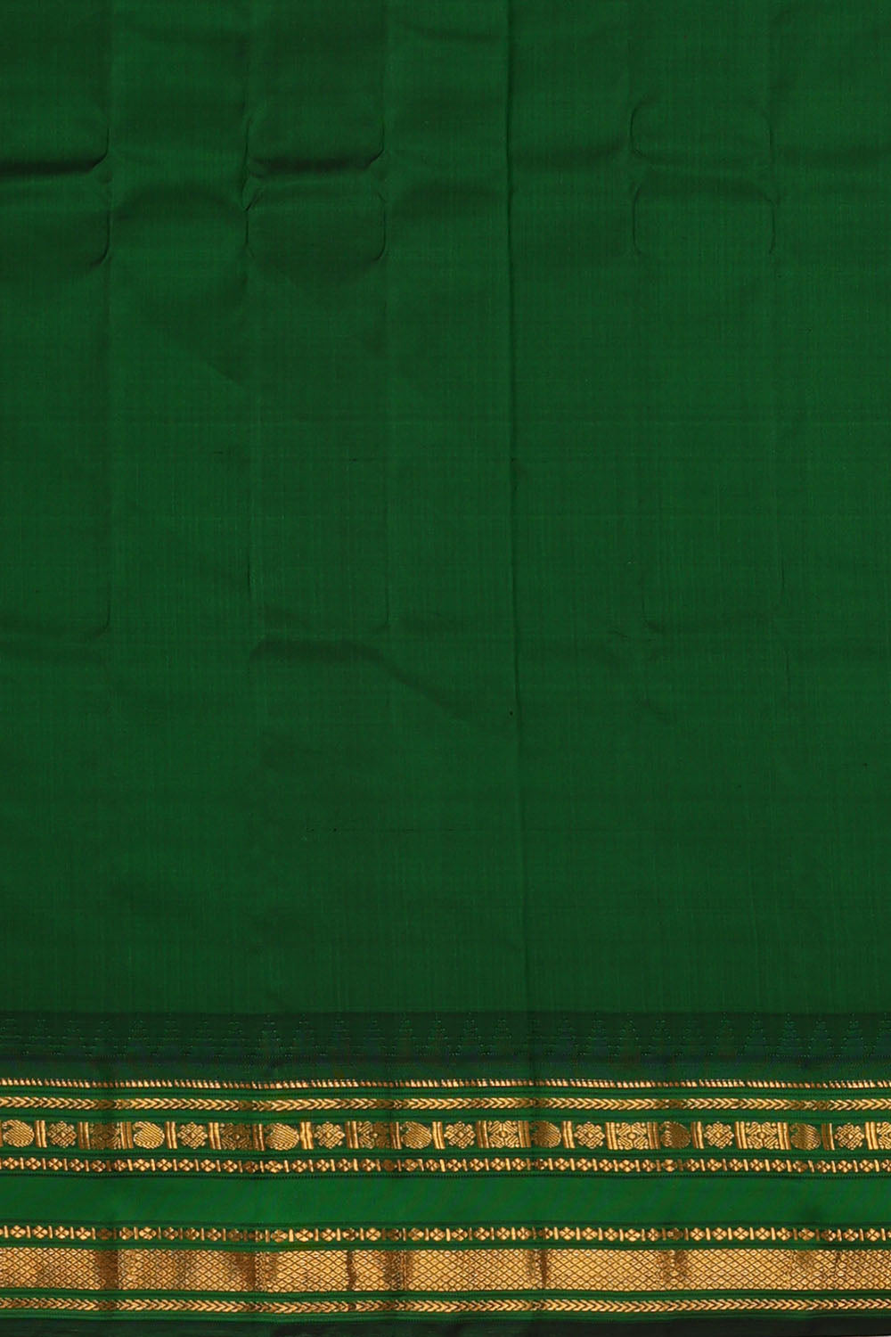 Image of Orange Gadwal Silk Kattam Saree