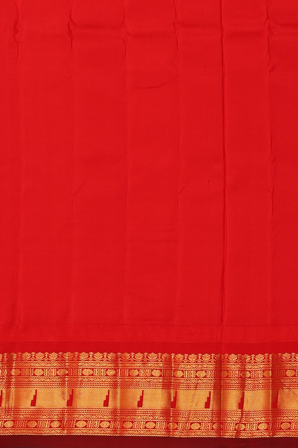 Image of Peacock-Blue Gadwal Silk Kattam Saree