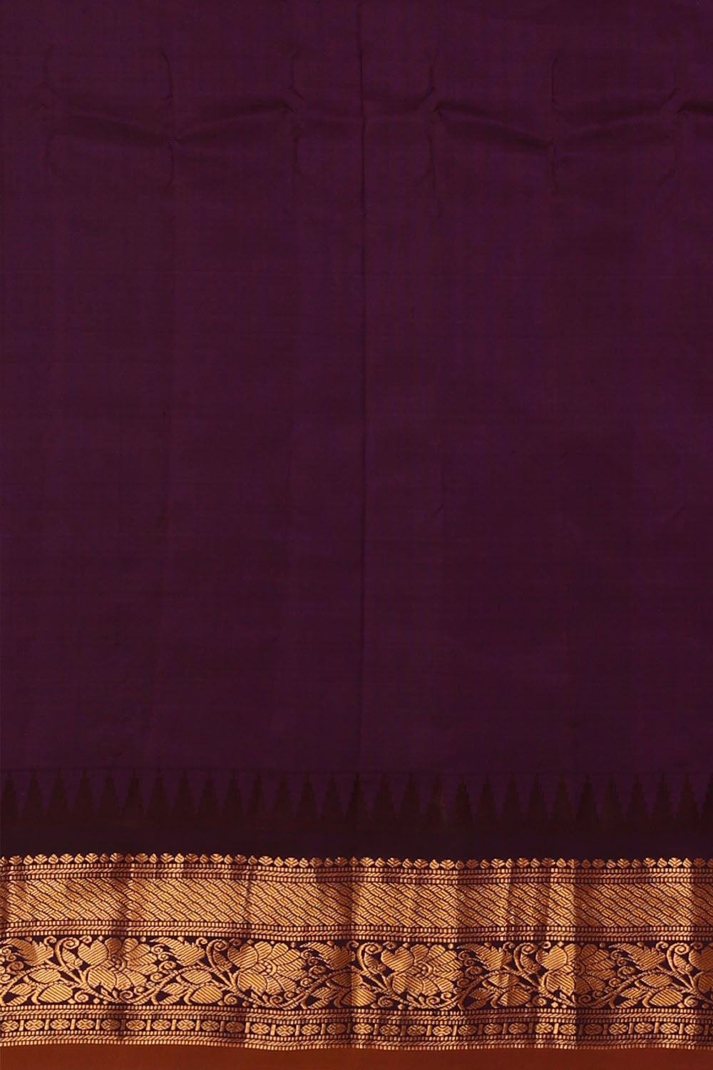 Image of Sea-Green Gadwal Silk Kattam saree