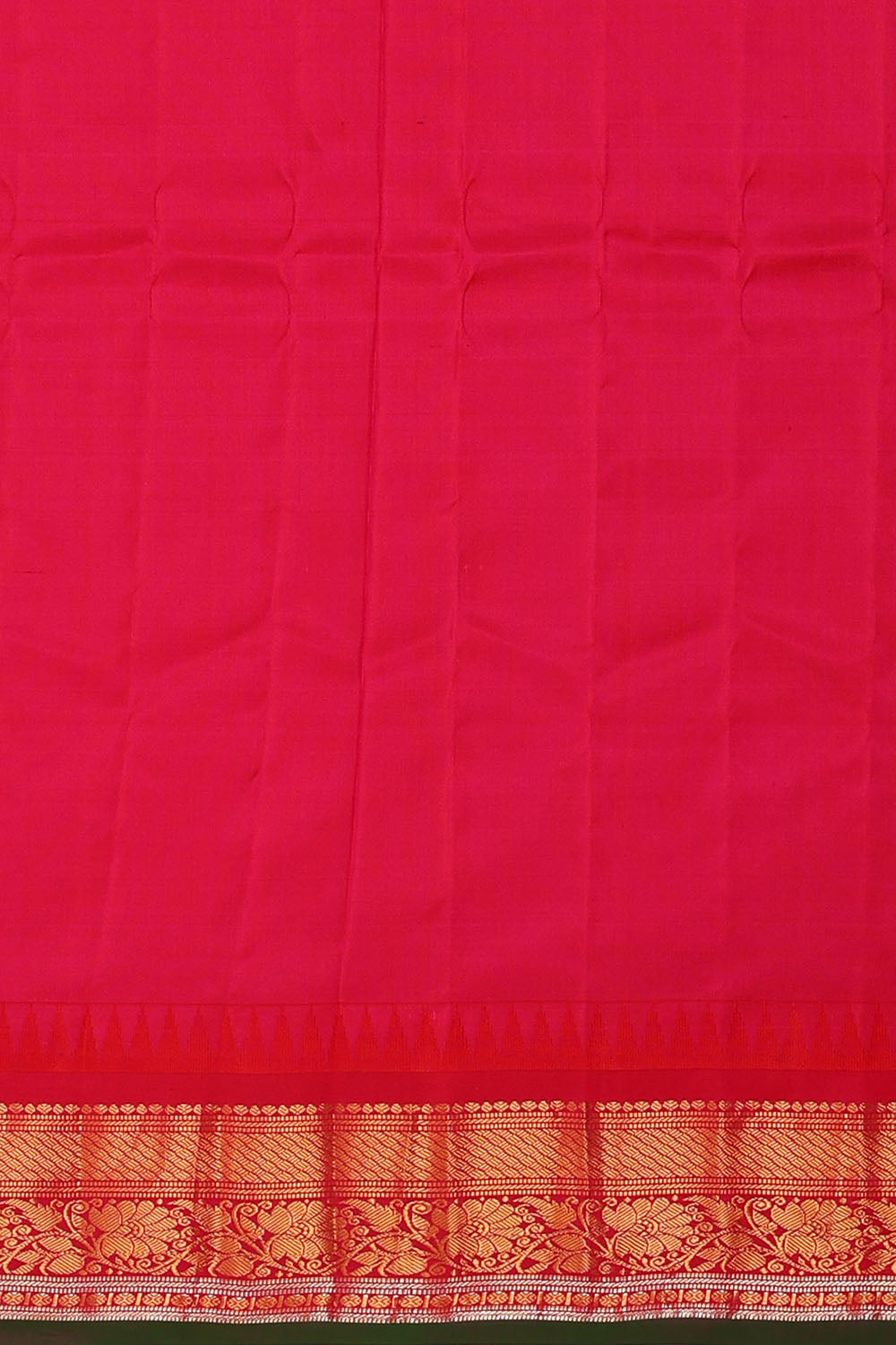 Image of Violet Gadwal Silk Kattam Saree