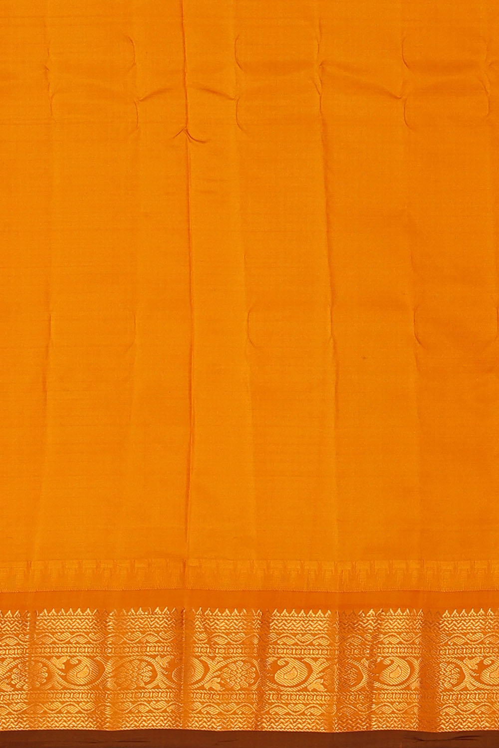 Image of Red Gadwal Silk Kattam Saree