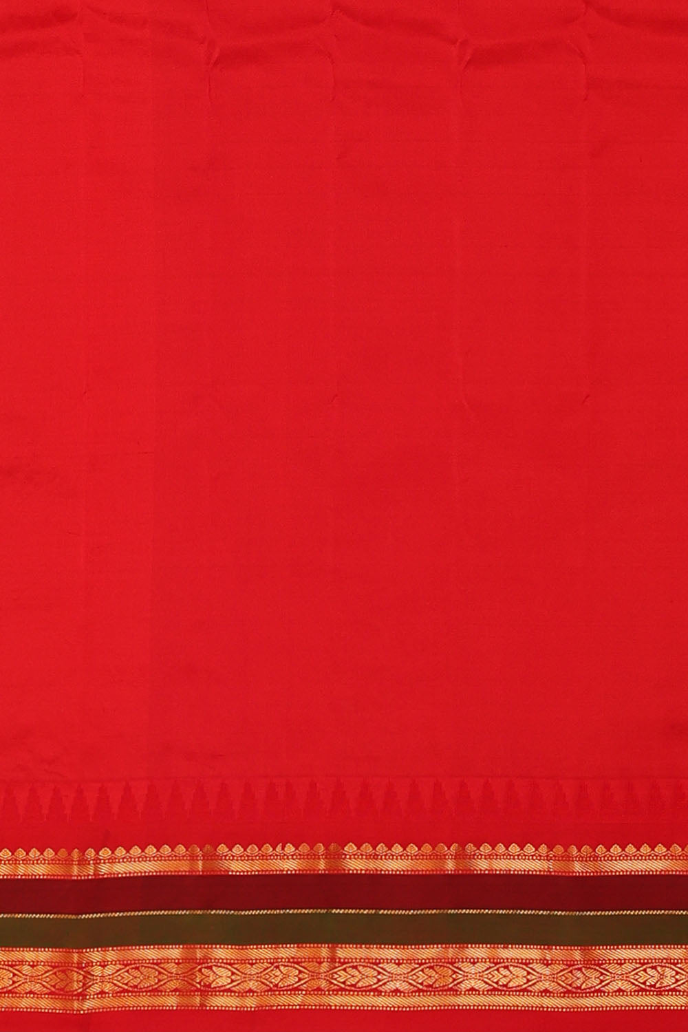 Image of Cream Gadwal Silk Kattam Saree