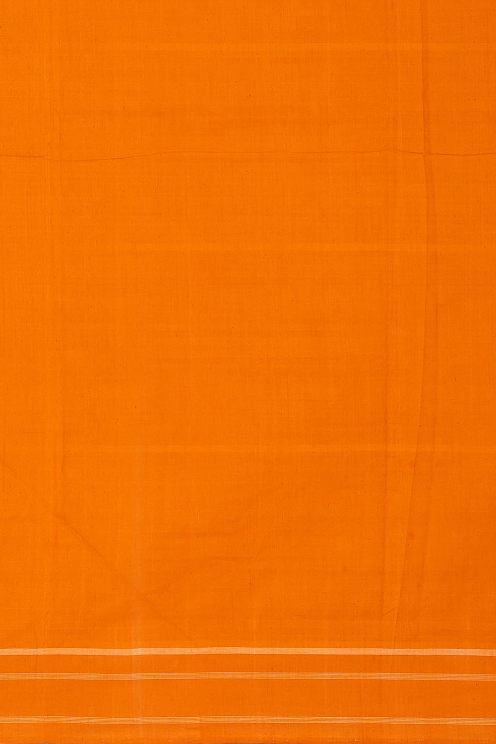 Image of Orange Pochampally Ikat Cotton Saree