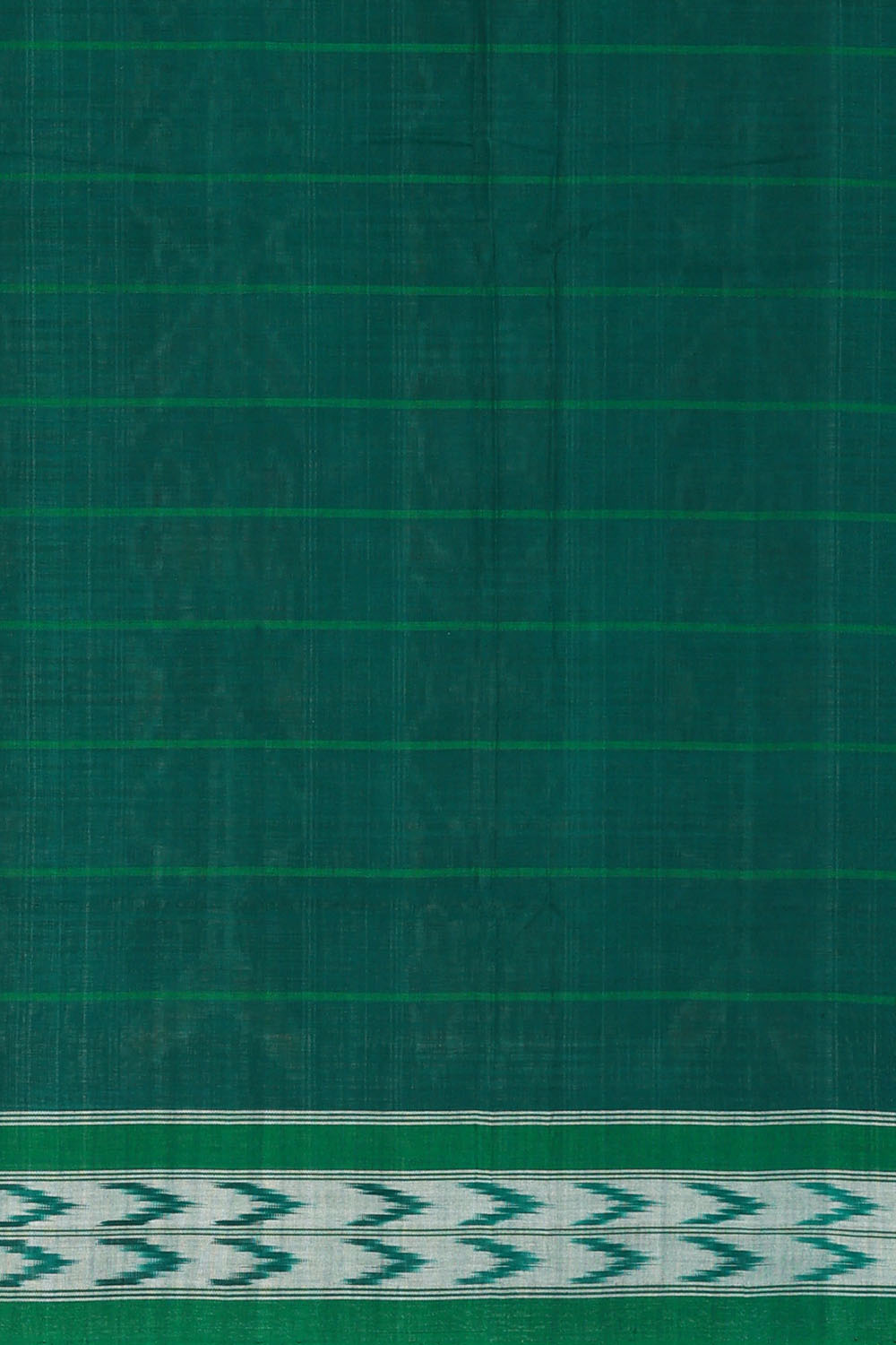 Image of Off-White Pochampally Ikat Cotton Saree