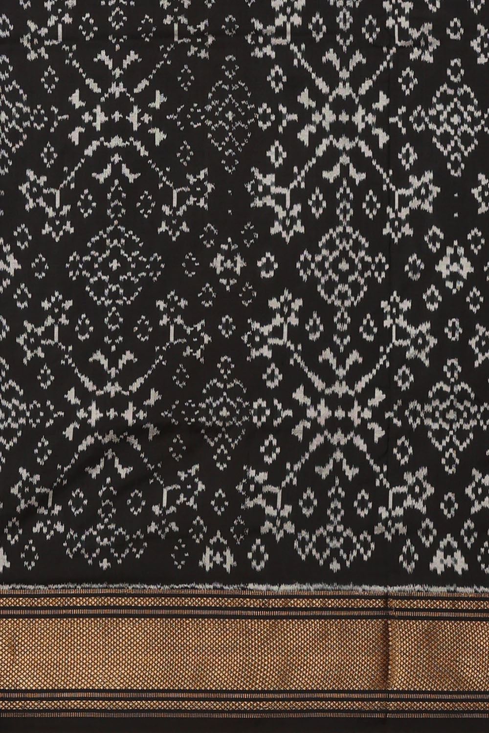Image of Multi-Coloured Pochampally Ikat Silk Saree