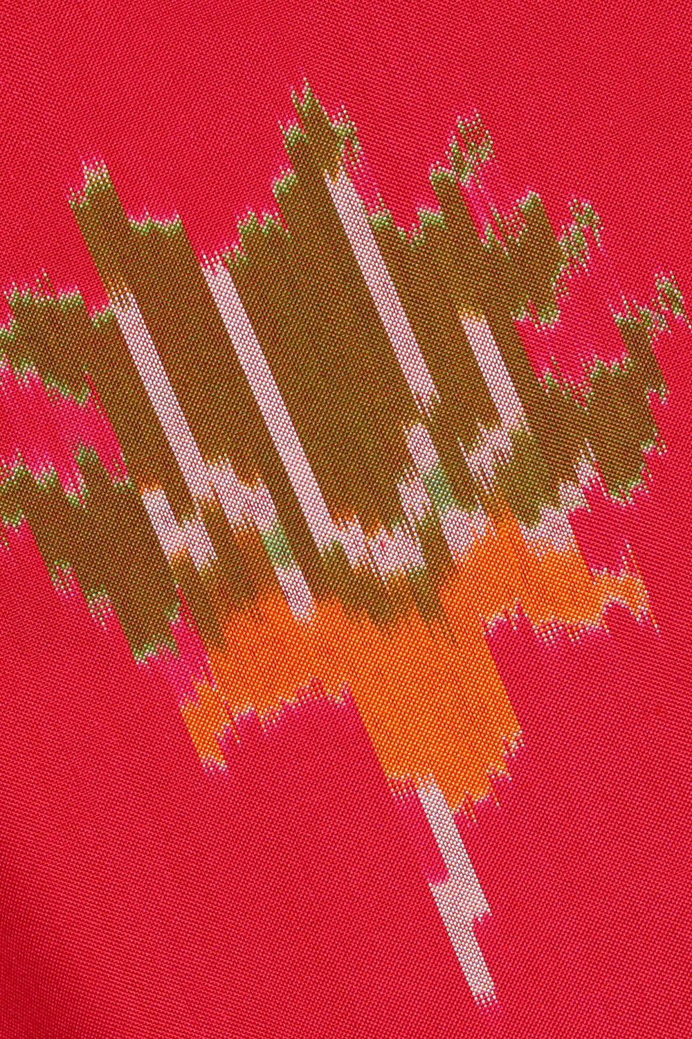 Image of Fuchsia-Pink Pochampally Ikat Silk Saree