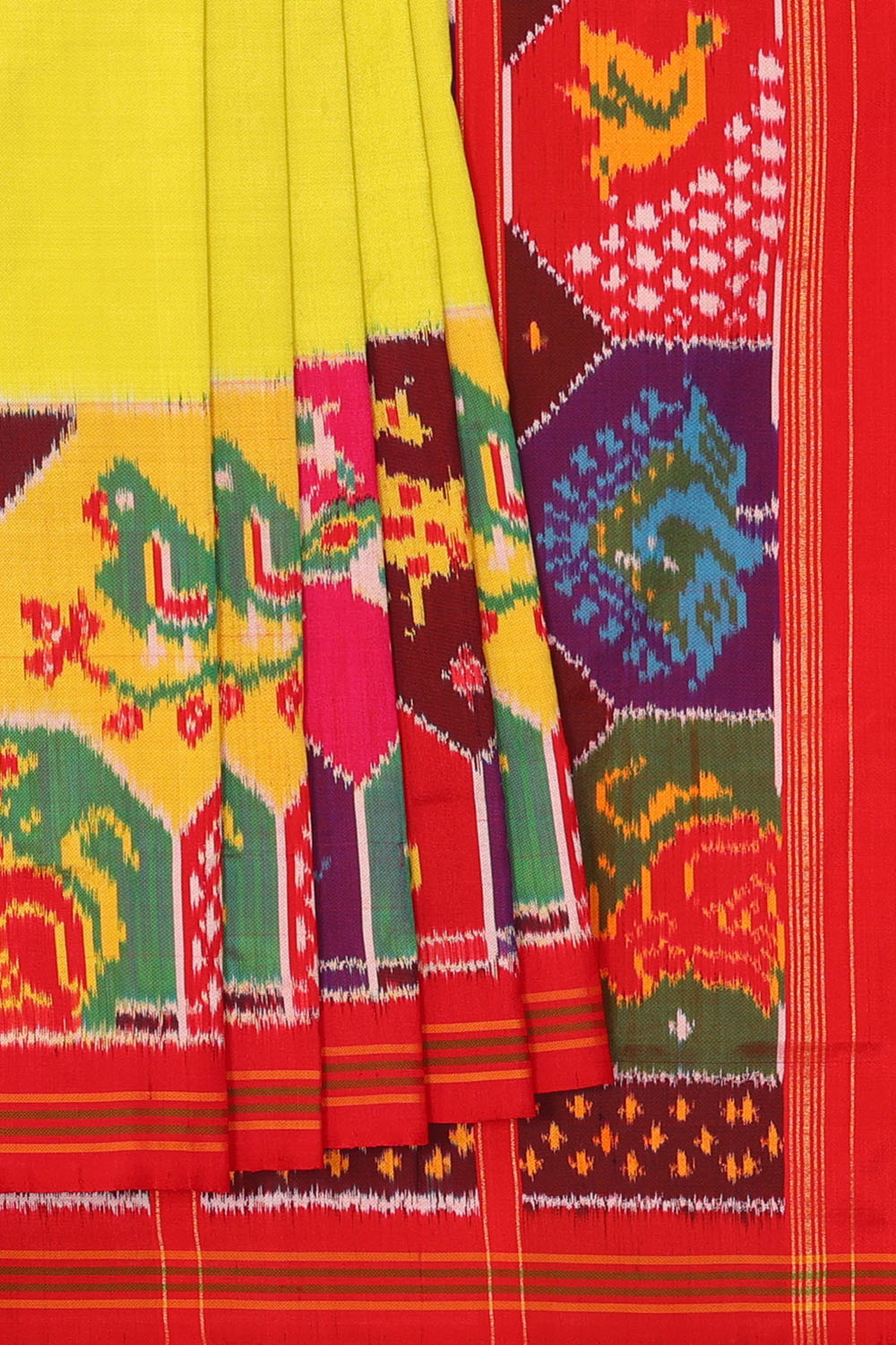 Image of yellow-pochampally-ikat-silk-saree-p-18940642
